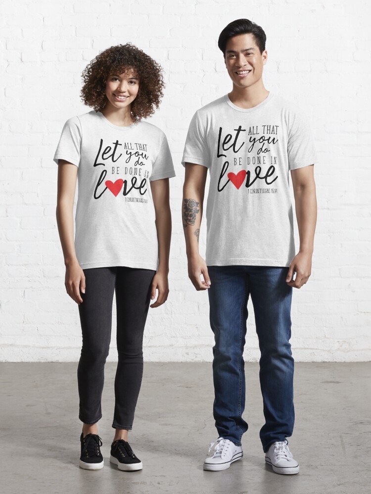 couple tshirt white with color print